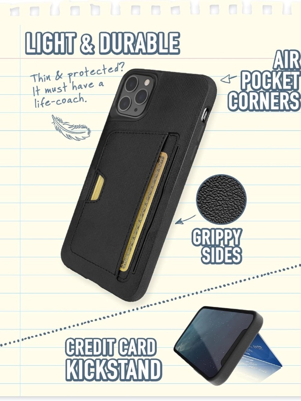 Smartish Wallet Slayer Vol. 2 Case for iPhone 12 / 12 Pro card holder phone case - Picture 3 of 8
